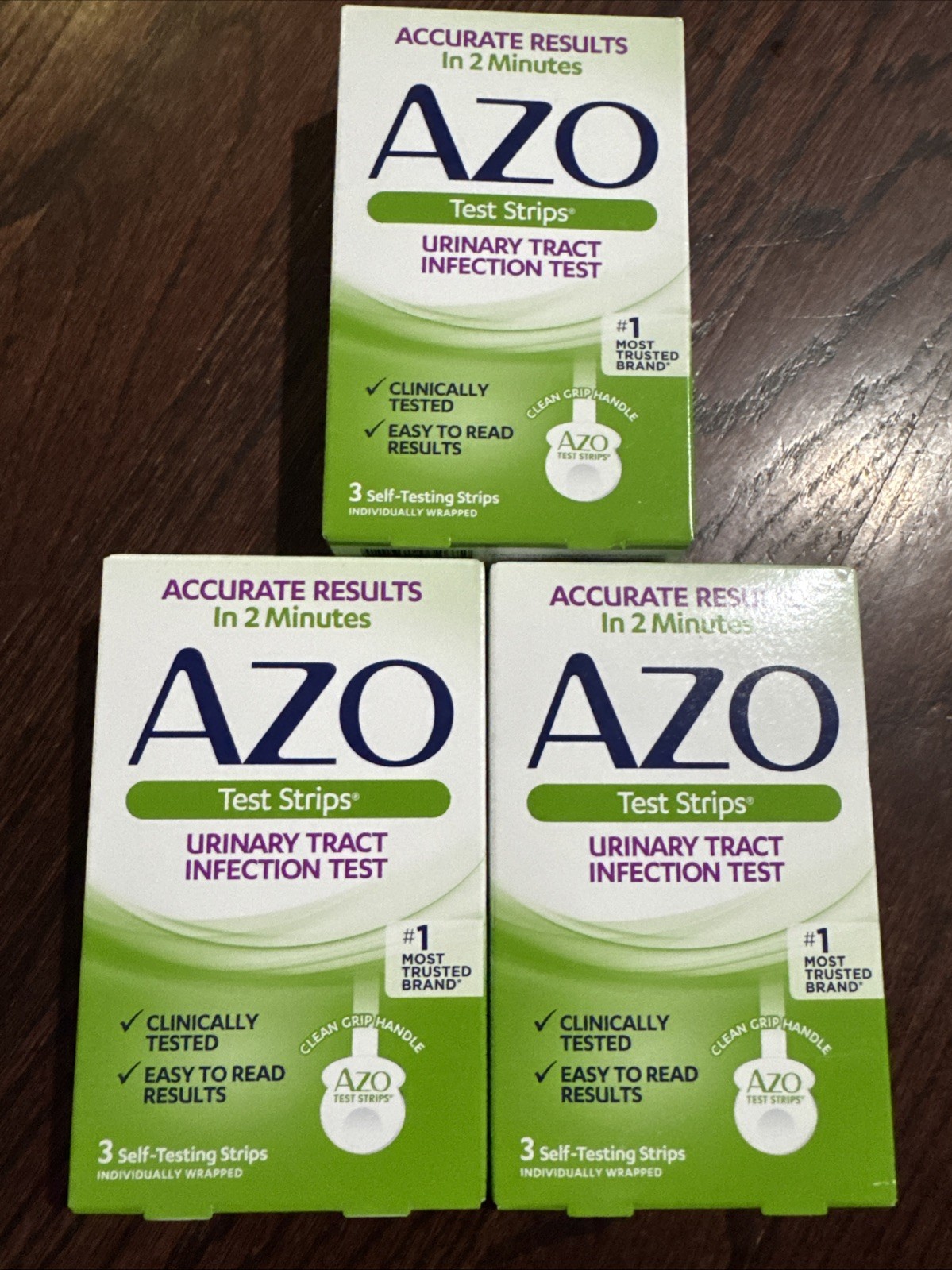 AZO Urinary Tract Infection (UTI) Self-Testing Strips 3ct 06/2027- Lot of 3. New