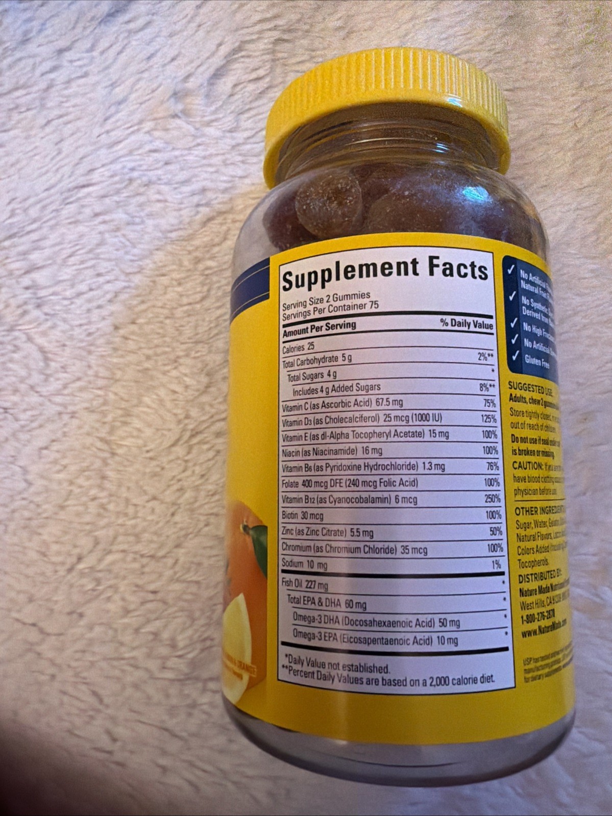 Nature Made Mens Multivitamin Gummies with Omega-3, 150 Count Exp 07/2026