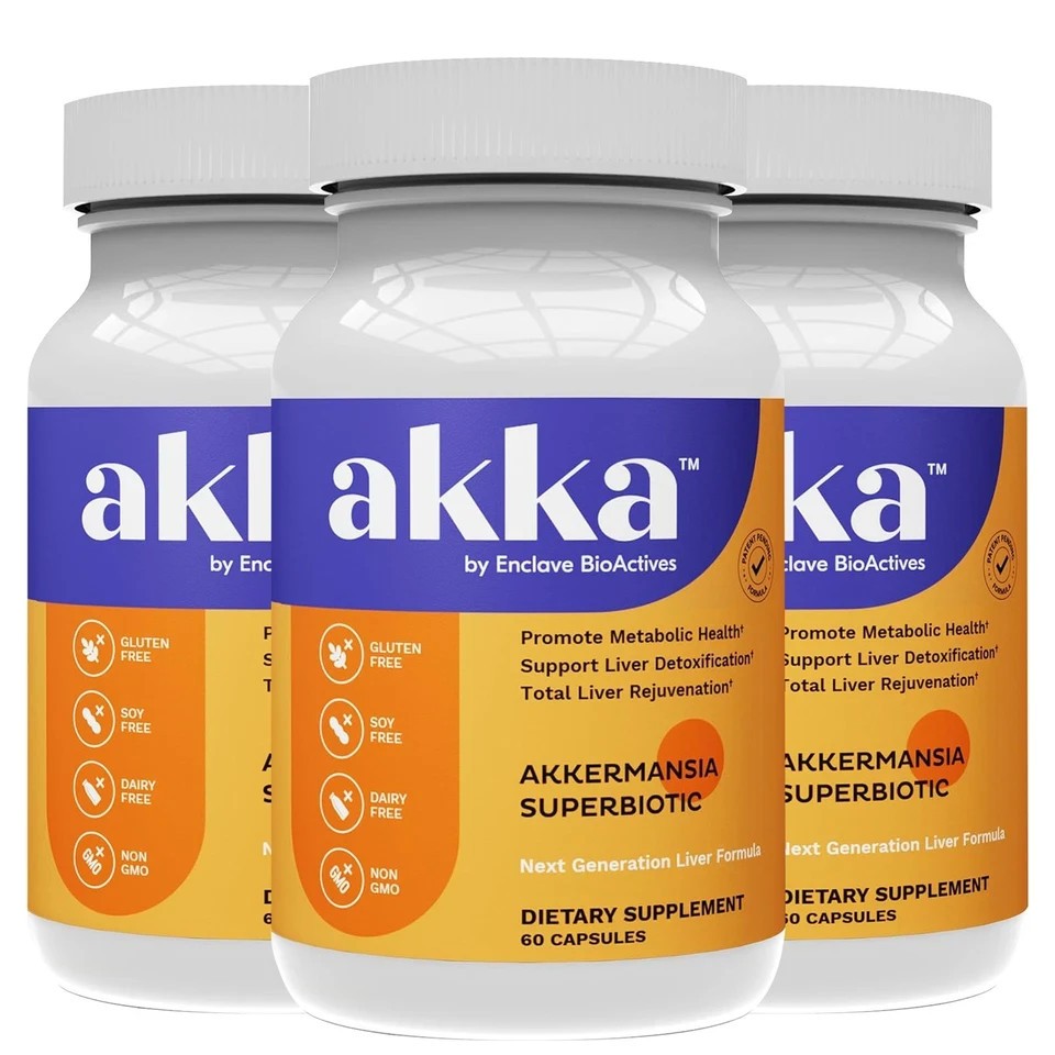 3Packs AKKA-Premium Liver Cleanse Detox & Repair Superbiotic,Gut Health 180 Caps