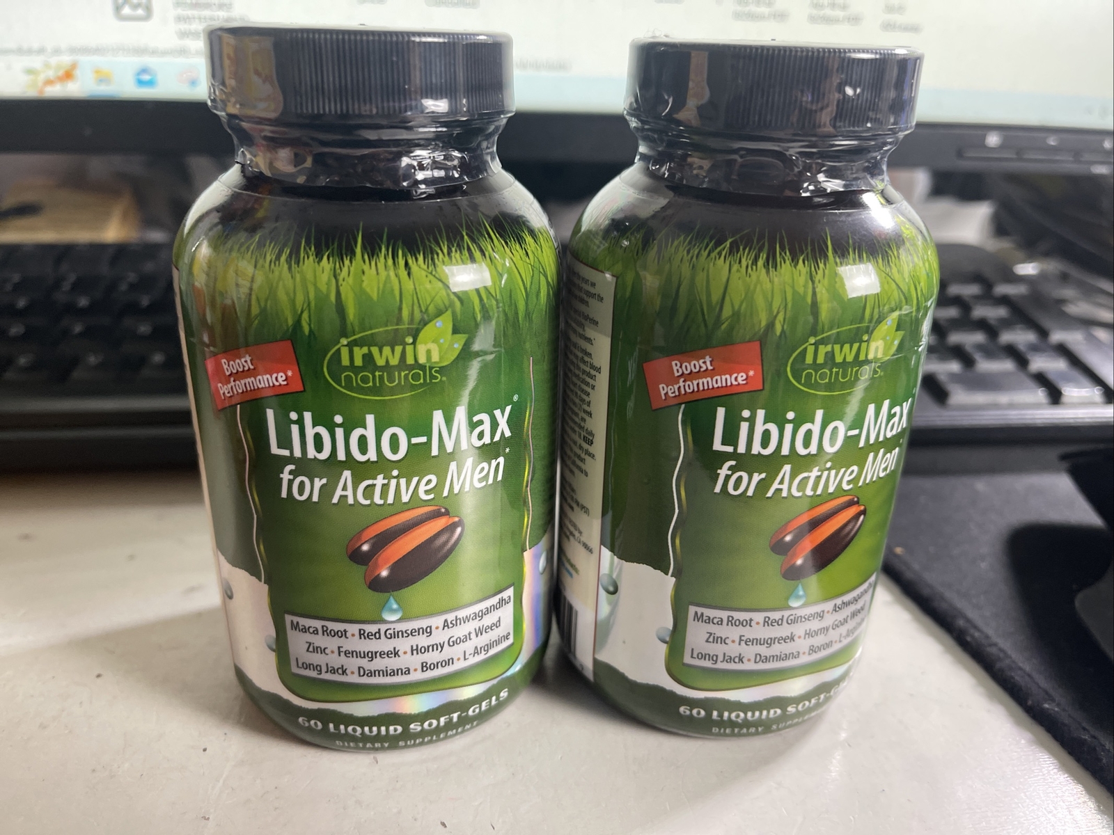 2 x Irwin Naturals Dietary Supplements Level Up Active Male 60 Capsules exp 8/24