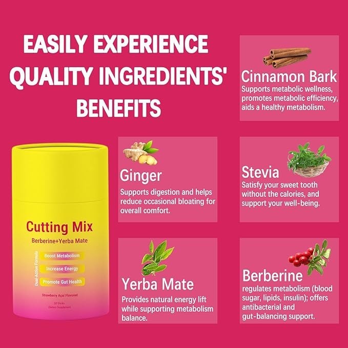 Leefar Cutting Mix Berberine Yerba Mate Fat Burner Energy 3 Pack