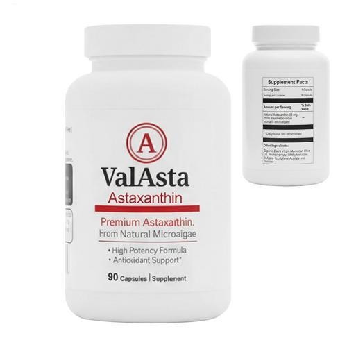 Gluten Free,90 Capsules, Non-GMO, LUMINE ValAsta Astaxanthin Capsules 35mg