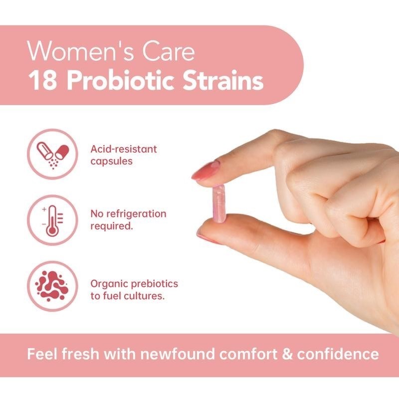 VIVONU Women’s Probiotic – 18 Strains for Vaginal Health | 60 Vegan Capsules
