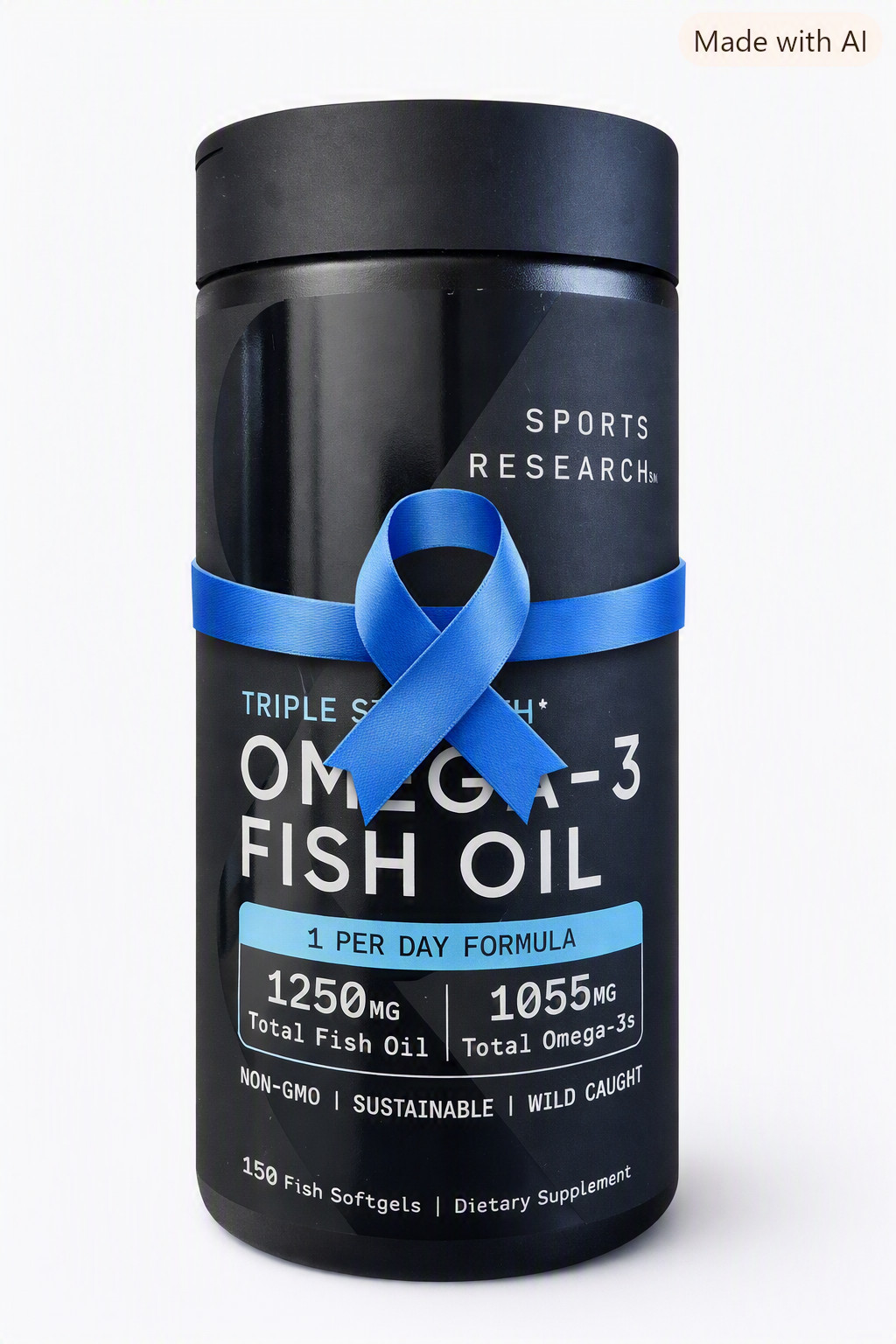 Sports Research Triple Strength Omega-3 Fish Oil, 150 Fish Softgels For Charity!