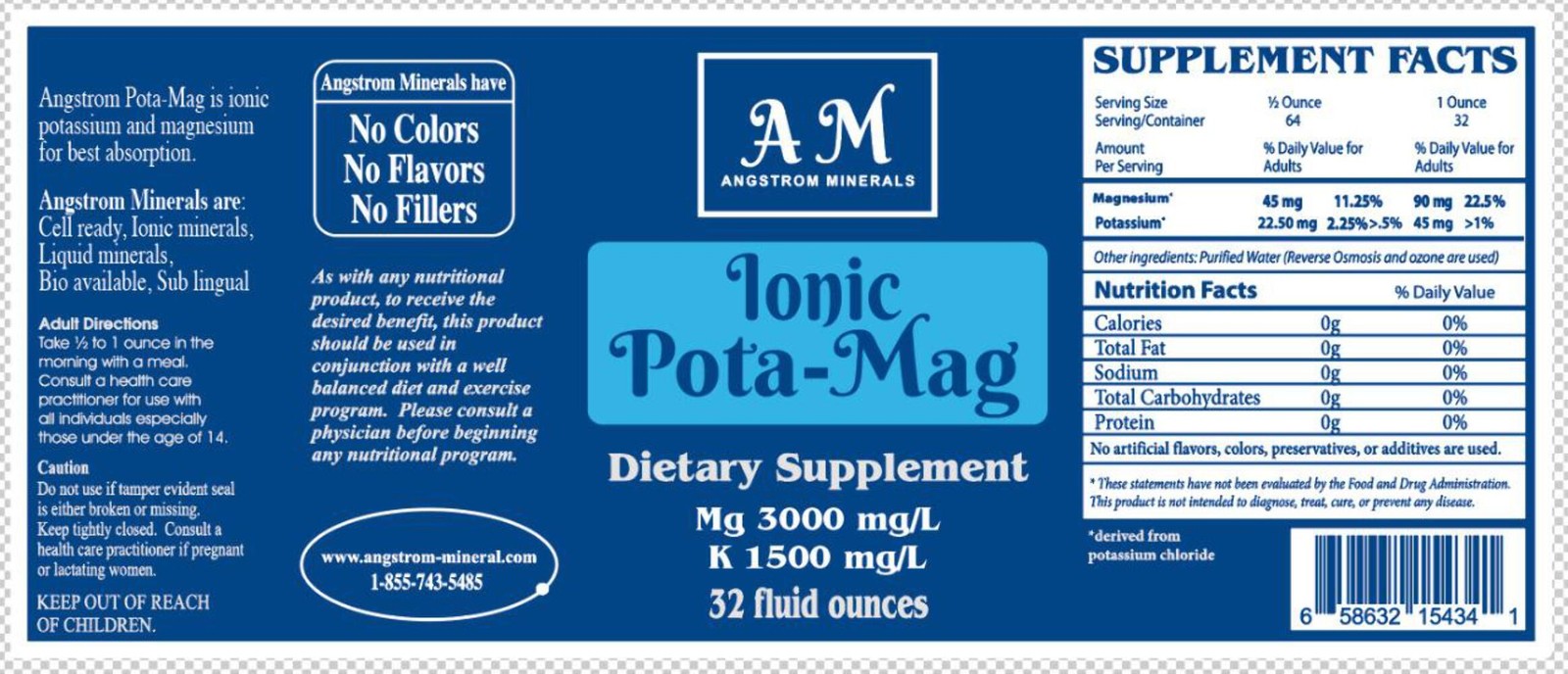32 oz Ionic Pota-Mag Supplement by Angstrom Minerals