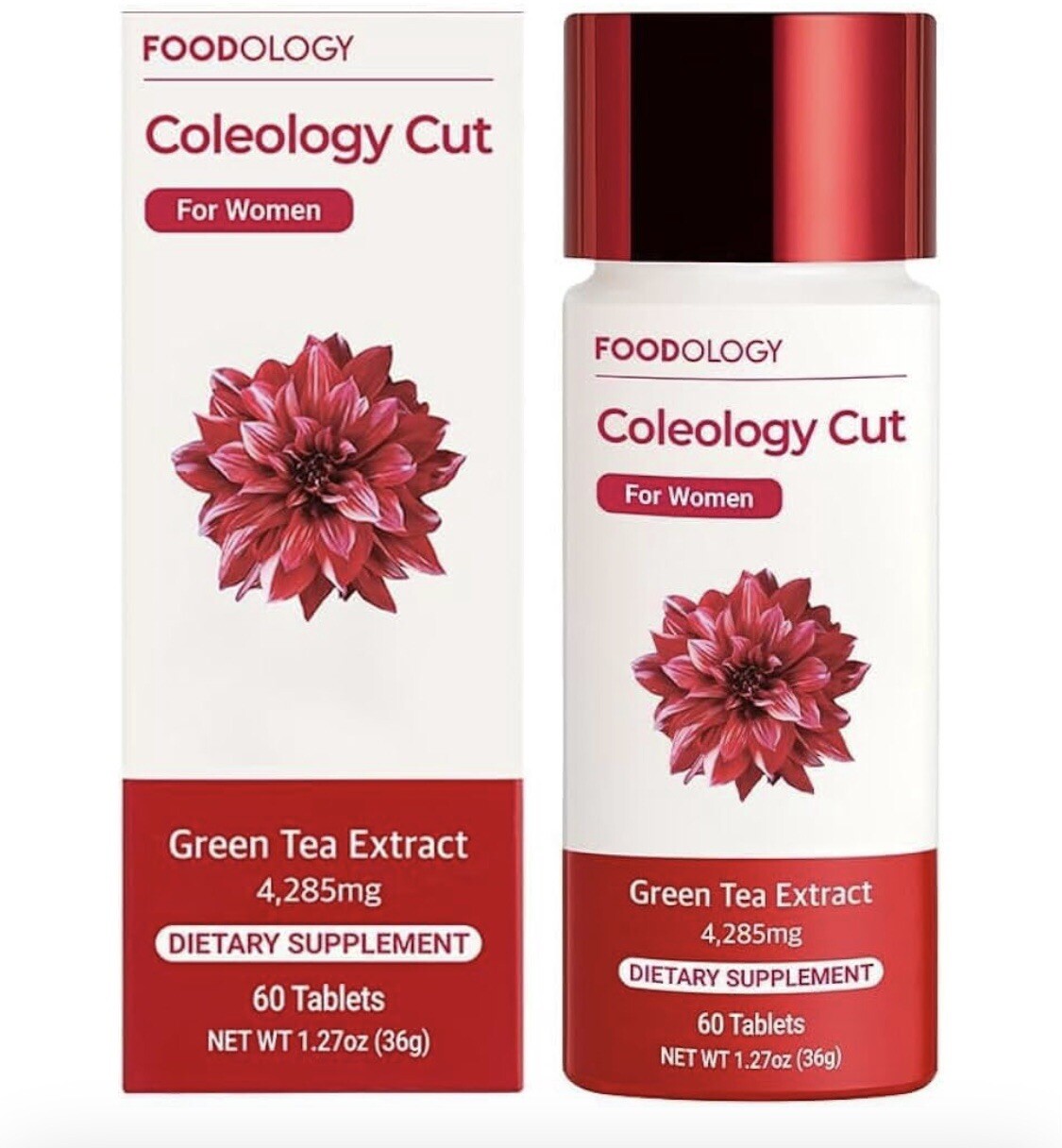 FOODOLOGY Coleology Cut Green Tea Extract For Women 60 Tablets 30 Days FREE SHIP