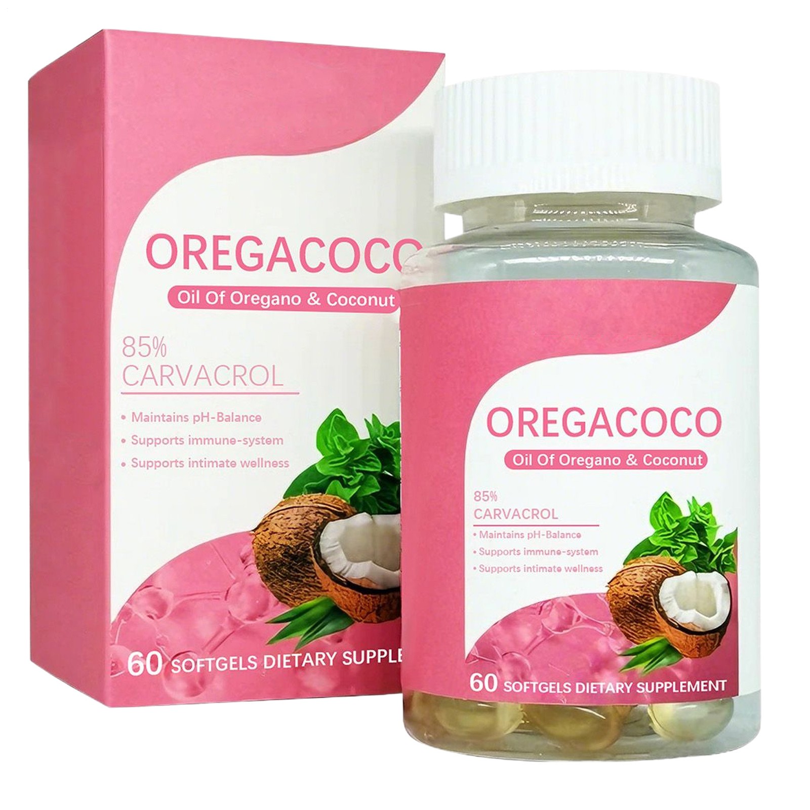 Oregano OregaCoco Coconut Oil Softgels 60ct Herbal Supplement