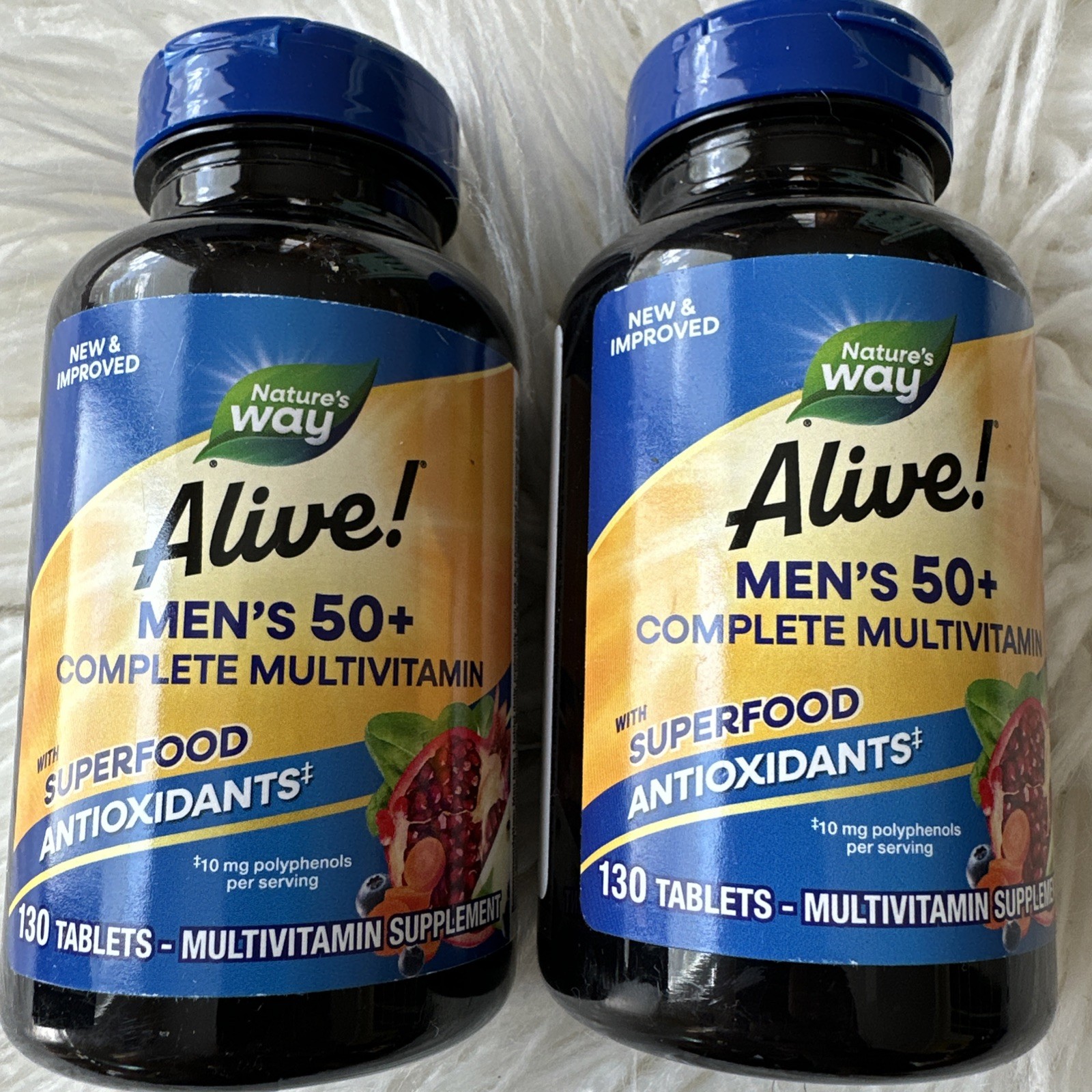 2pk Nature’s Way Alive! Men’s 50+ Complete Multivitamin Tablets 130 ct EXP 09/26