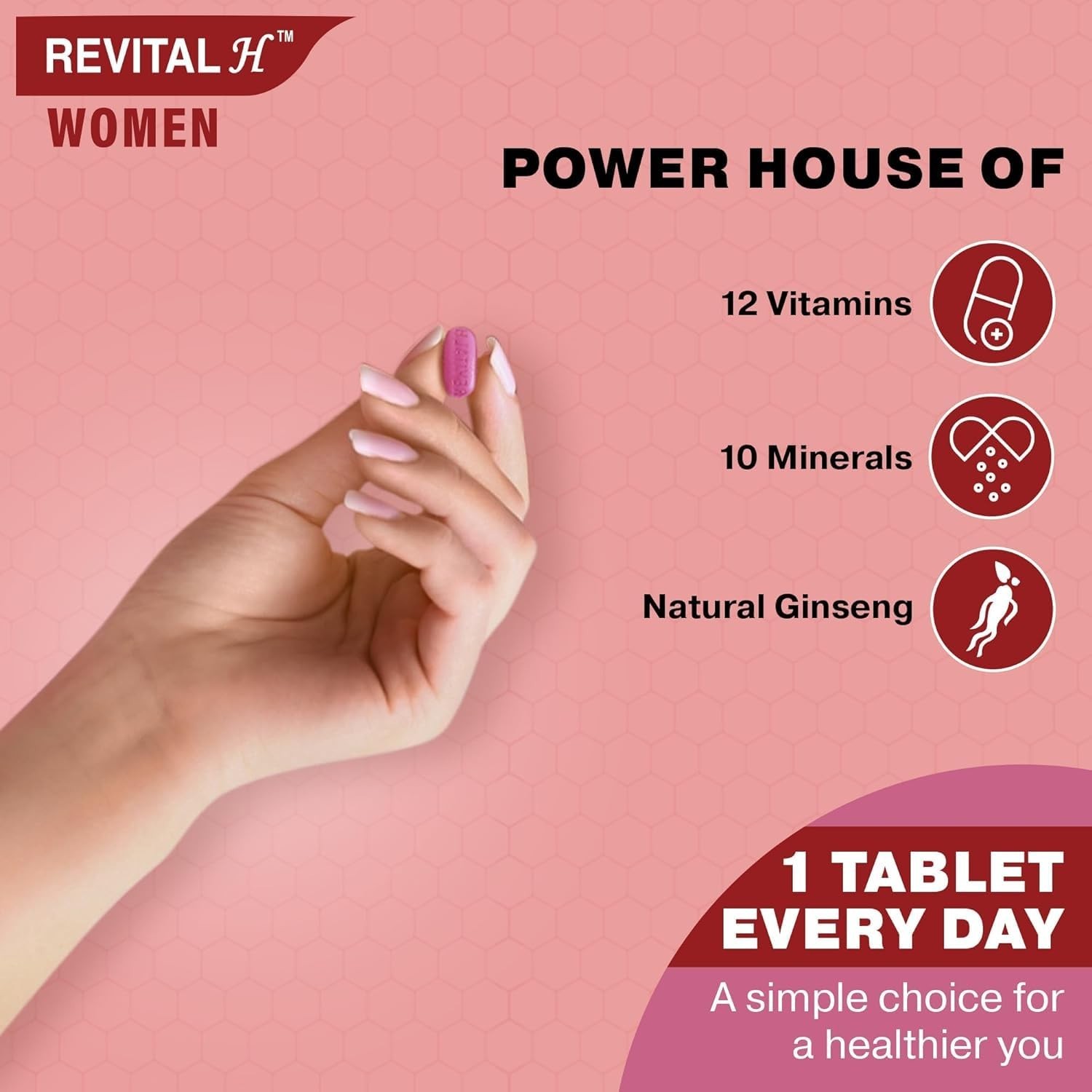 Revital H Women Daily Health Supplement 30 Capsules, free shipping