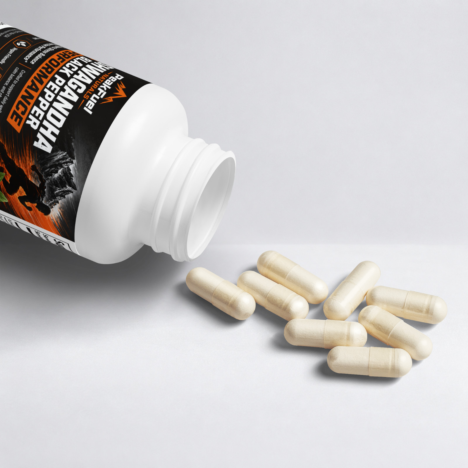 Ashwagandha Black Pepper Performance 60 Capsules Stress Support Vegan Non-GMO