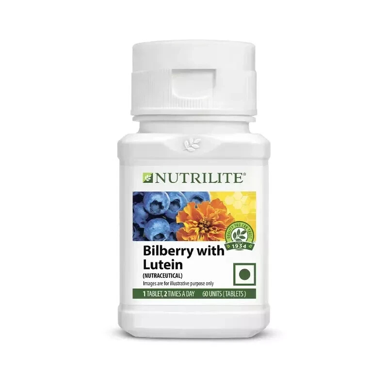 Amway Nutrilite Bilberry With Lutein For Eye Health & Improves Vision 60 Tabs