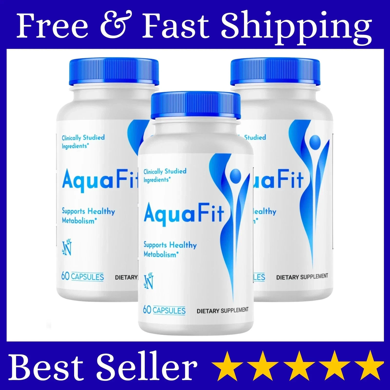 Aquafit Weight Loss Pills, Aqua Fit Capsules for Healthy Metabolism 3 Pack 180ct