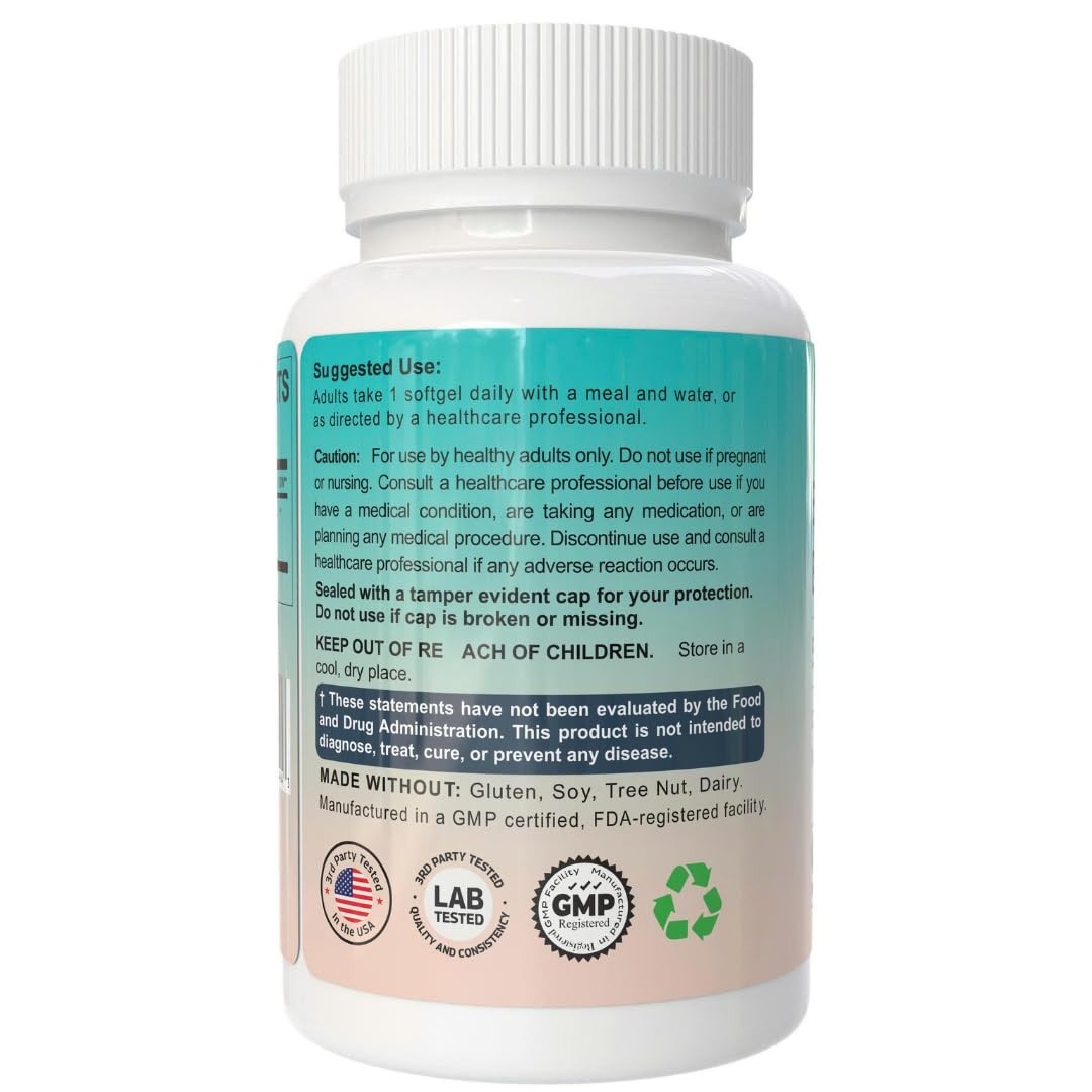 Pure Cold Pressed Black Seed Oil Softgels – 5% Thymoquinone, 500mg, 90 Count