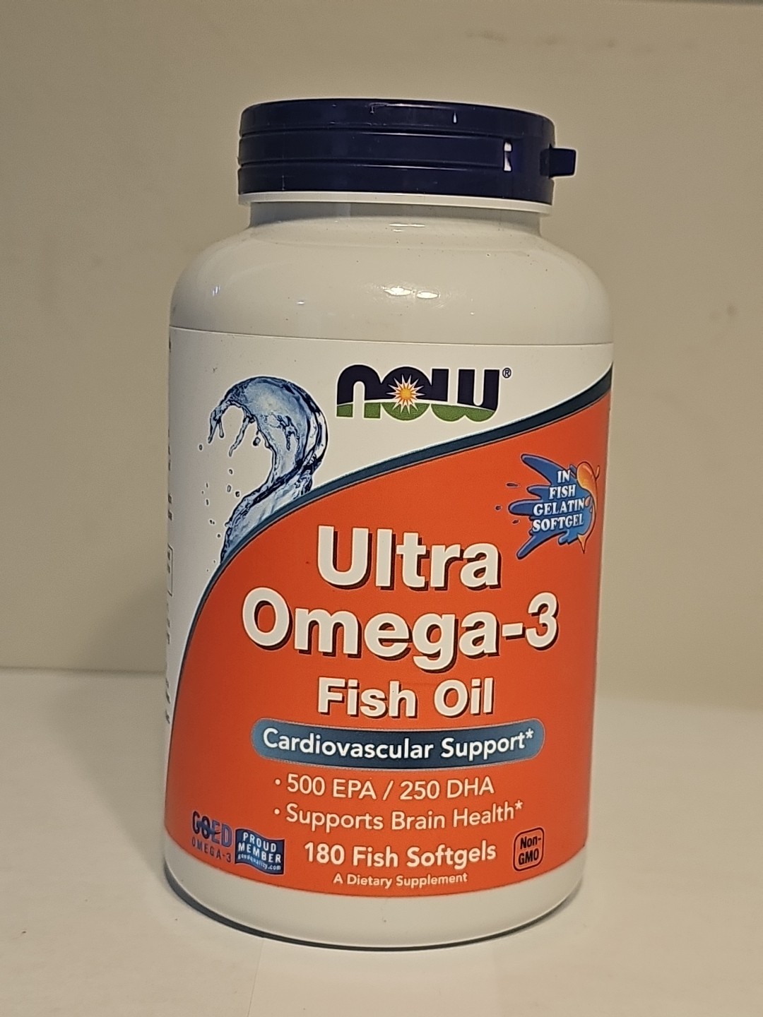 NOW Ultra Omega-3 Fish Oil – 180 Softgels Cardiovascular Support 12/27 SEALED