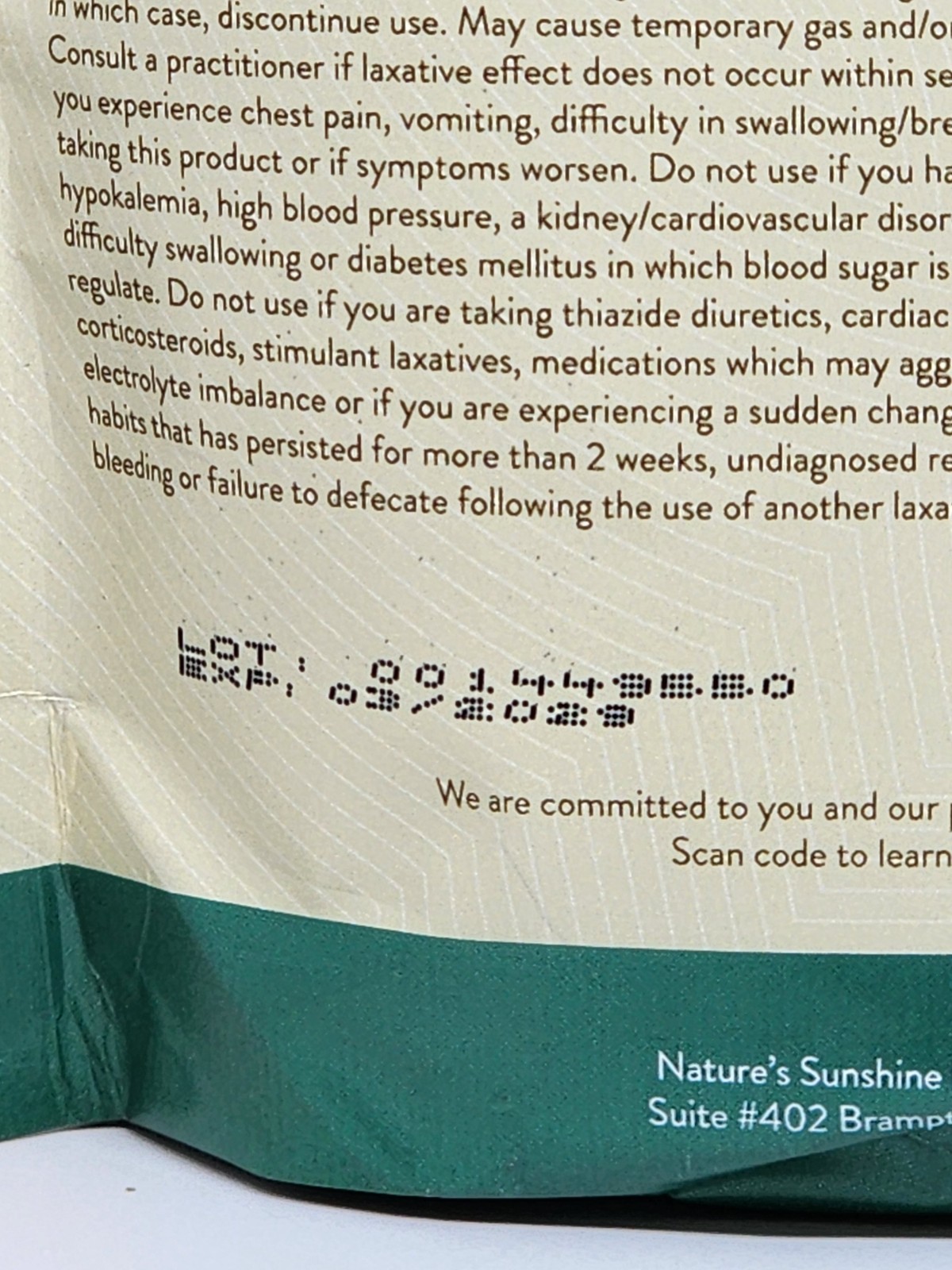 Natures Sunshine Psyllium Hulls Combo Intestinal Support 320 G Bag Exp 03/2029