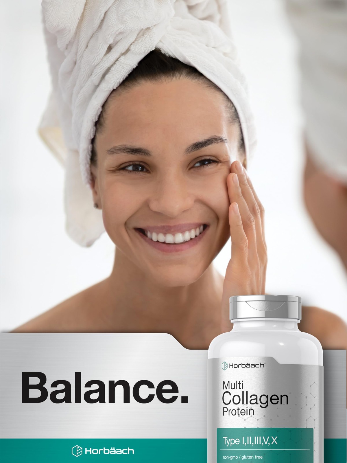 Horbäach Multi Collagen Protein 2000 mg | 180 Capsules 180 Count (Pack of 1)