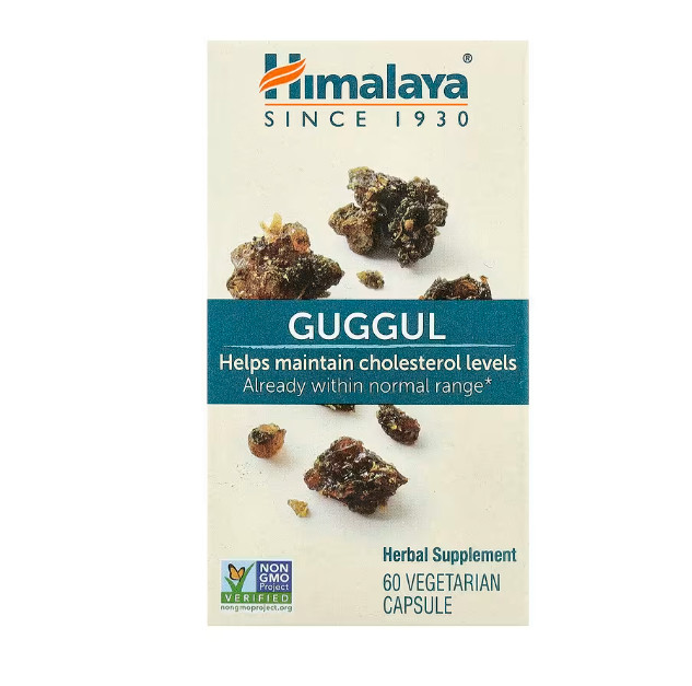 Himalaya Guggul 60 vegetarian capsules Helps Maintain Healthy Cholesterol Levels