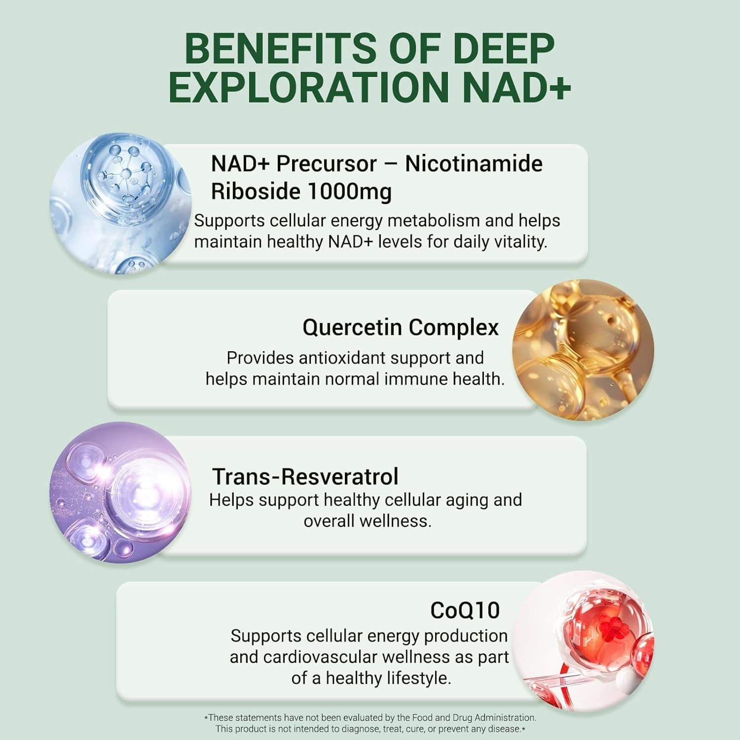NAD+ Supplement, Liposomal NAD Nicotinamide Riboside Resveratrol 1500 Mg – Anti-