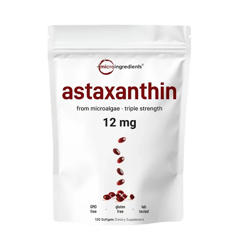 Astaxanthin 12mg Antioxidant Supplements Fresh Microalgae Eye Joint Skin Wellnes