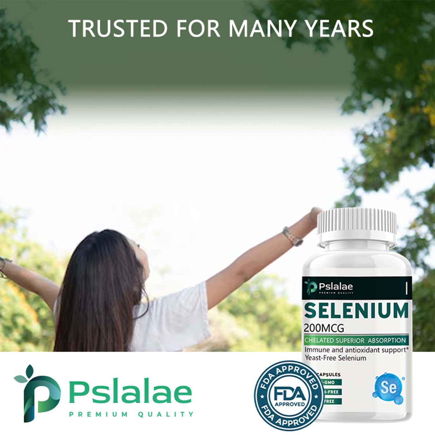 Selenium 200mcg – Thyroid,Potency Antioxidant,Immune System & Metabolism Support