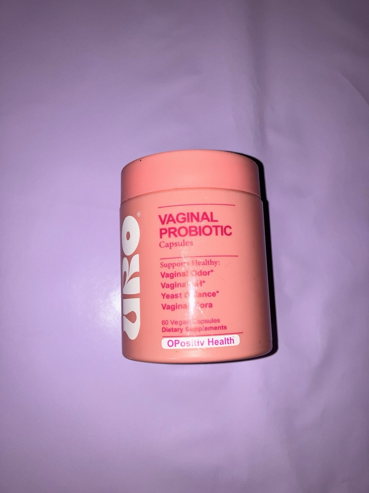 O Positiv URO pH Balance Vaginal Probiotics, 60 Capsules Exp 1/27