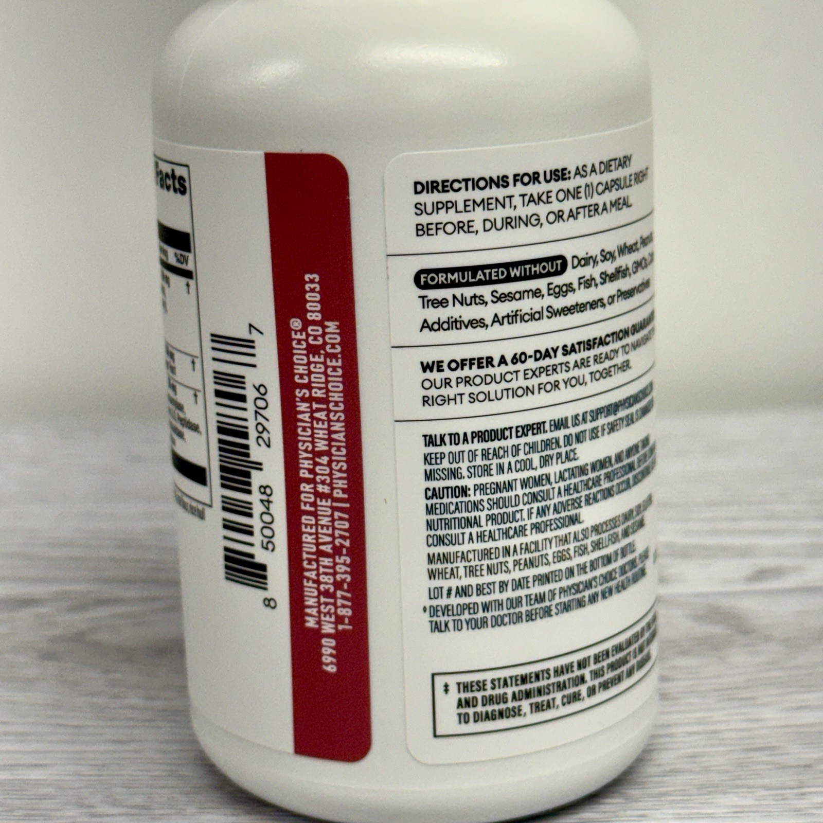 Physician’s Choice Digestive Enzymes Multi Enzymes & Organic Prebiotics 180 CT