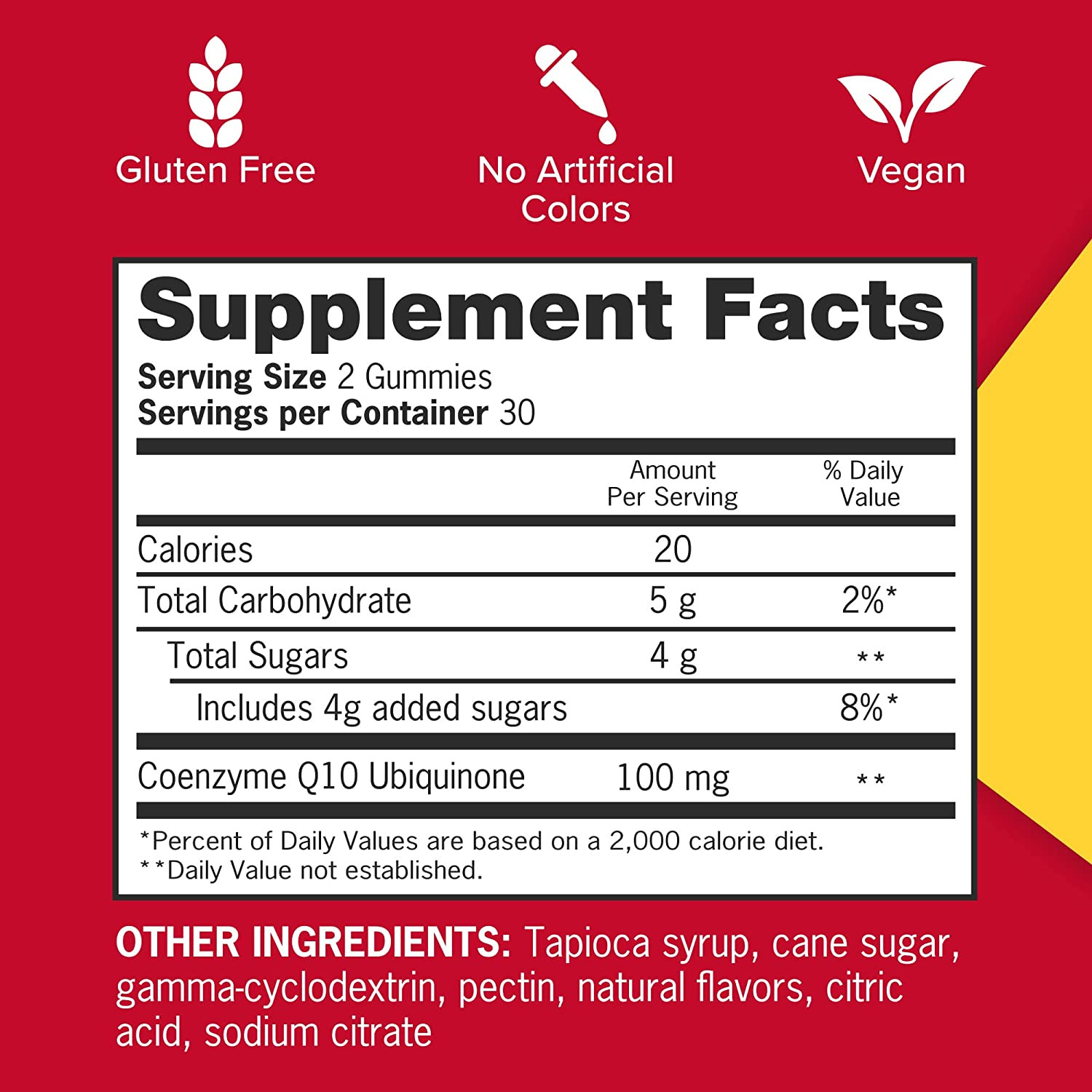 Qunol CoQ10 Gummies 100Mg, Heart Health Supplement, Vegan, Gluten Free, 2×60 Ct