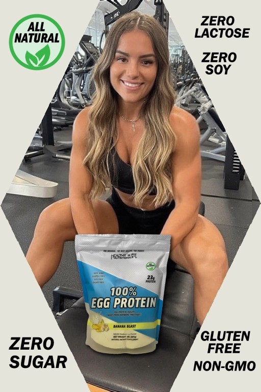 HEALTHY N FIT – 100% Egg Protein 2lb, Banana Blast, Paleo, Naturally Sweetened