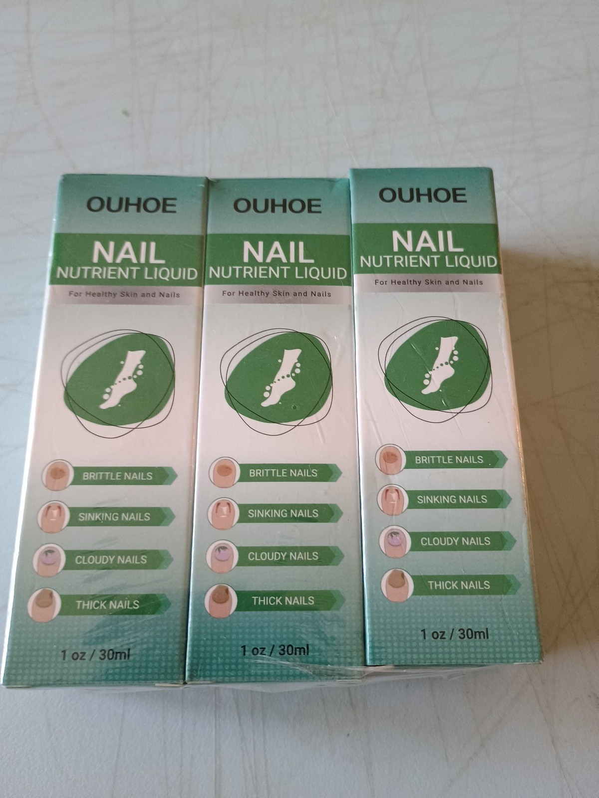 3x Nail Nail Repair Treatment Liquid Ouhoe 1 fl oz