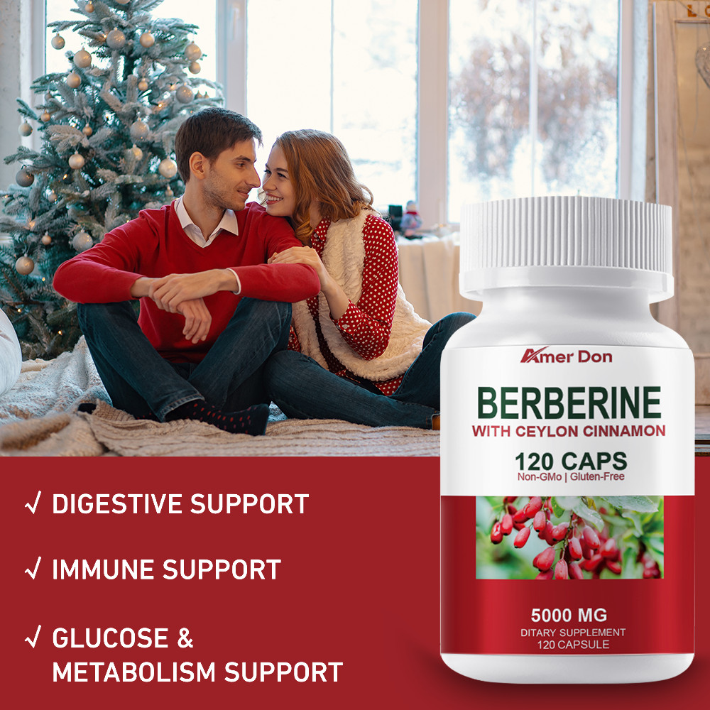 Berberine with Ceylon Cinnamon 5000mg Blood Sugar Heart Health & Immune 120 Caps