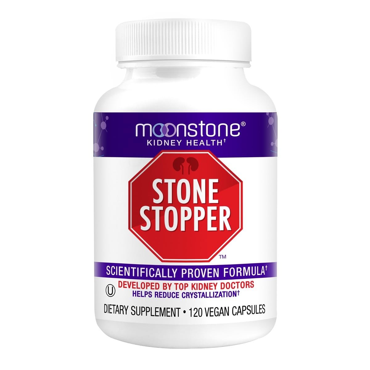 Stone Stopper Capsules, Kidney Stone Prevention, Calcium Oxalate Protector (120)