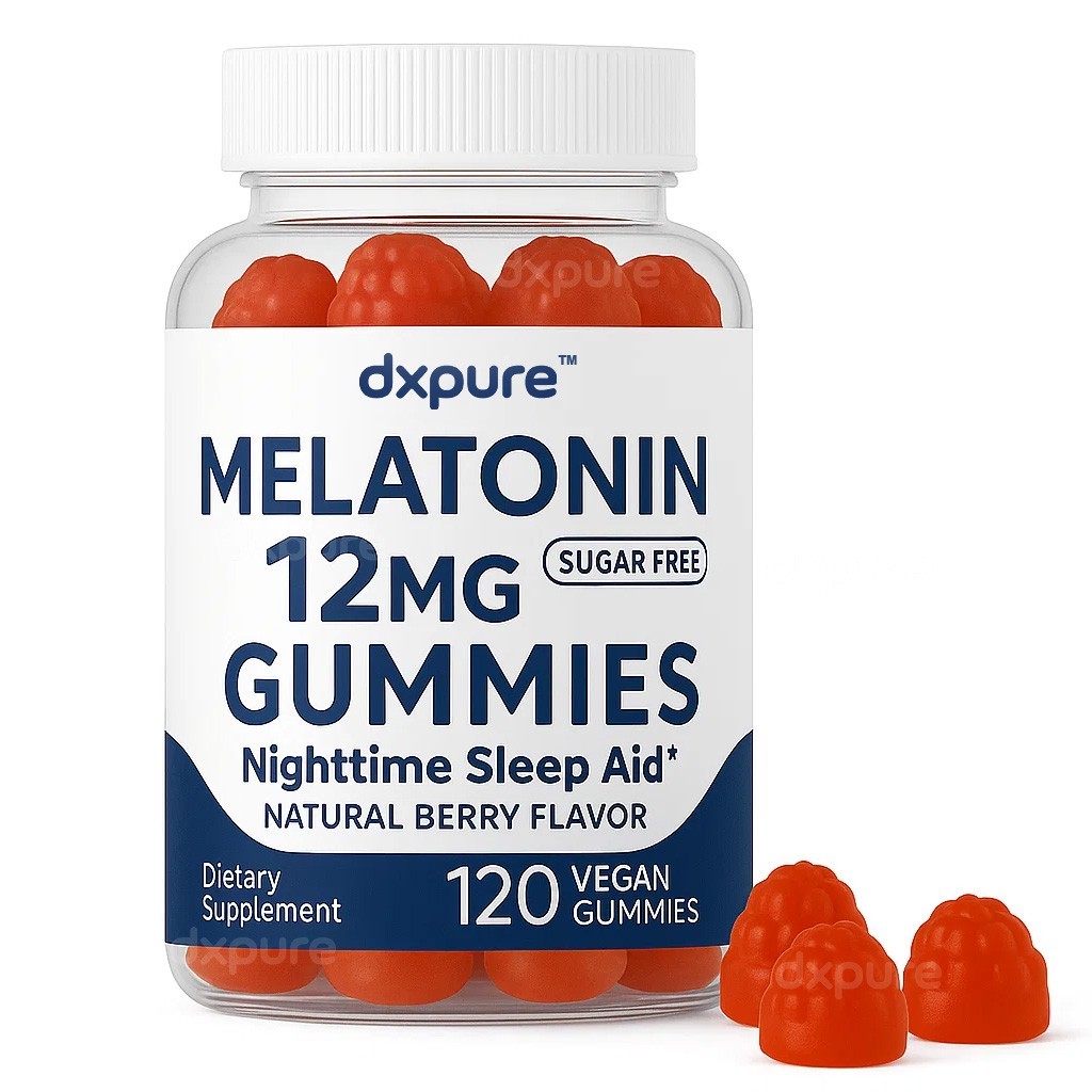 Melatonin Gummies – 120 Gummies – 12mg – Sleeping Aid Extra Strength Sugar Free