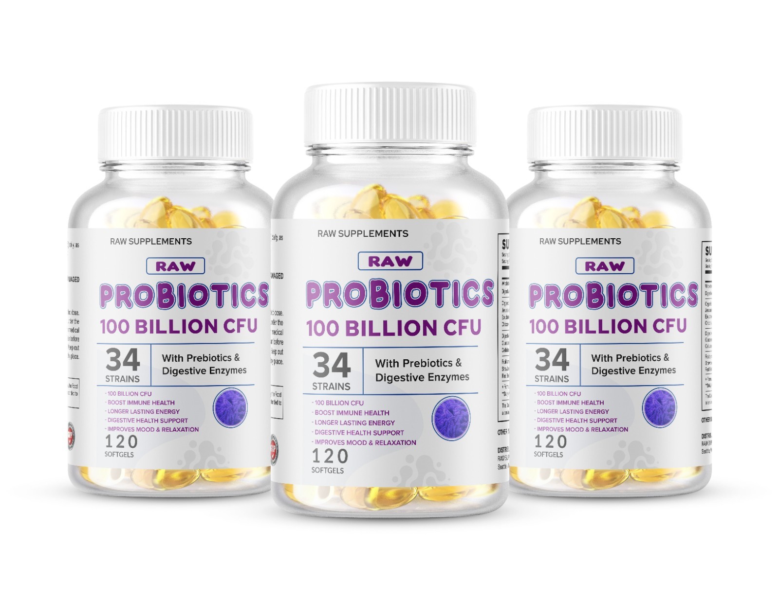 360 Softgels Probiotics 100 Billion CFU Potency Digestive Immune Health DIGESTIV