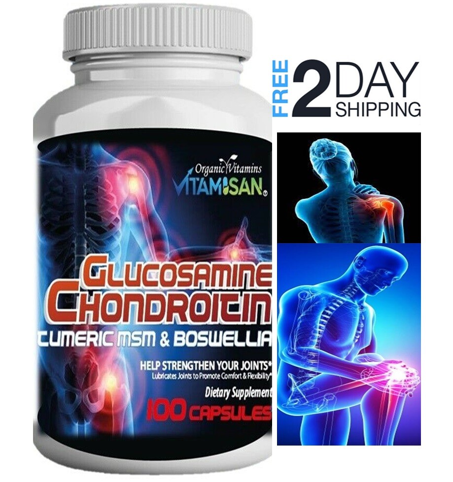 Joint Support Turmeric Glucosamine Anti Inflammatory Mobility organic MSM 100