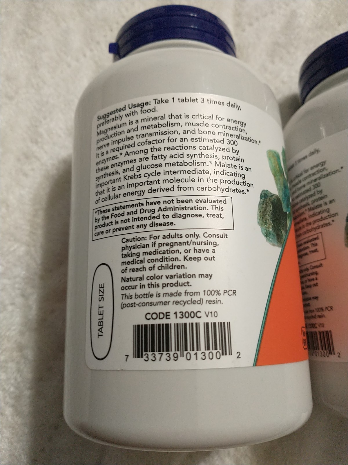 2 NOW FOODS Magnesium Malate 1000 mg 180 Tablets Each Bottle exp 08/2029