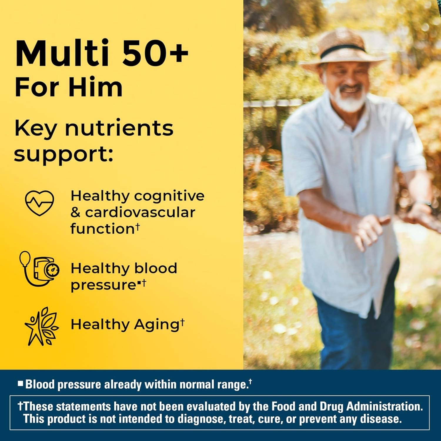 Nature Made Multi For Him 50+ Men’s Multivitamin 90 Tablets Gluten Free USA