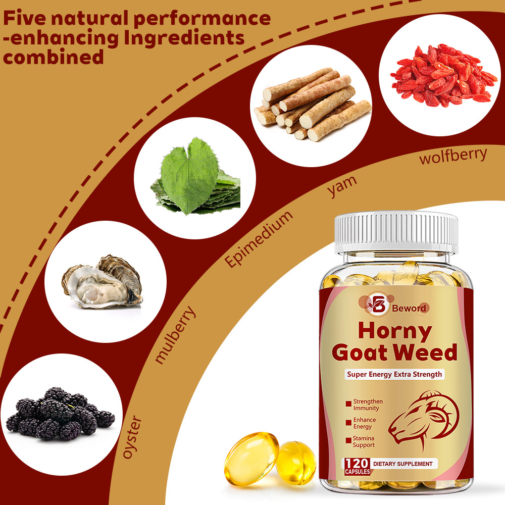 STRENGTH Horny Goat Weed Extract W/ Maca Root Powder, Saw Palmetto, L-Arginine