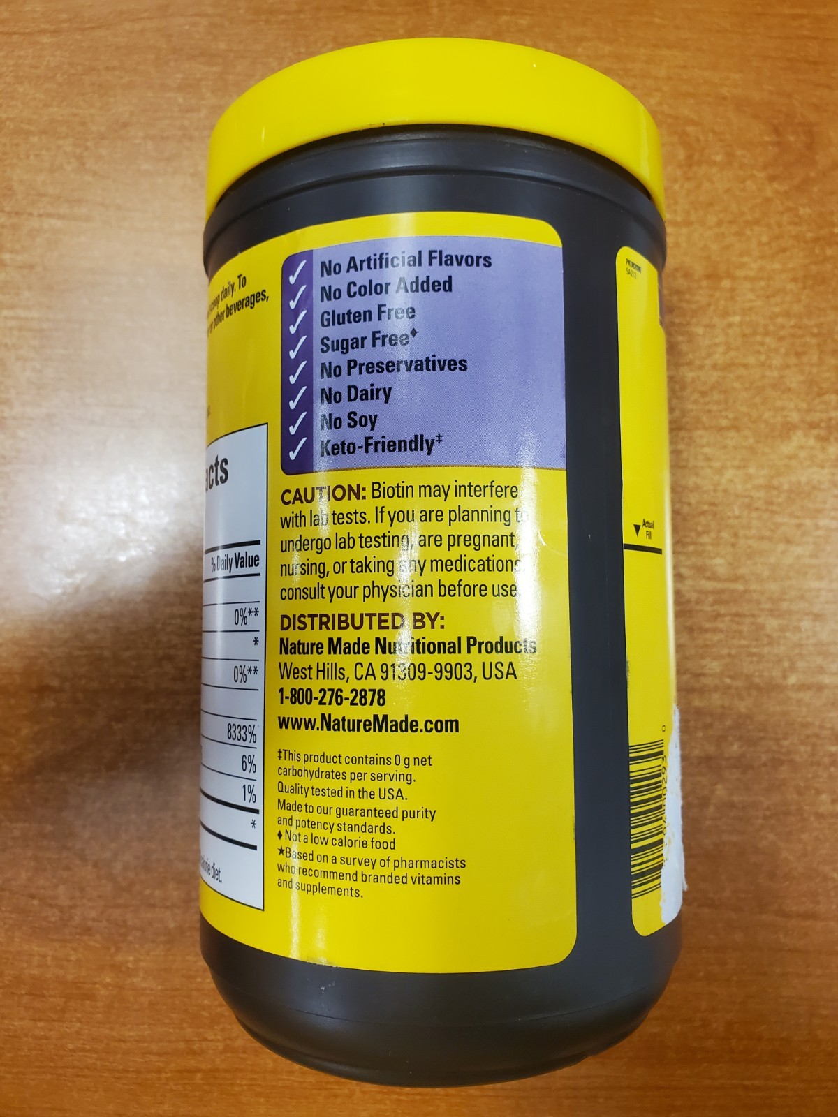 Nature Made Collagen Peptides & Biotin Powder 28 Day Supply 11.2oz Exp. 3/27 E3C
