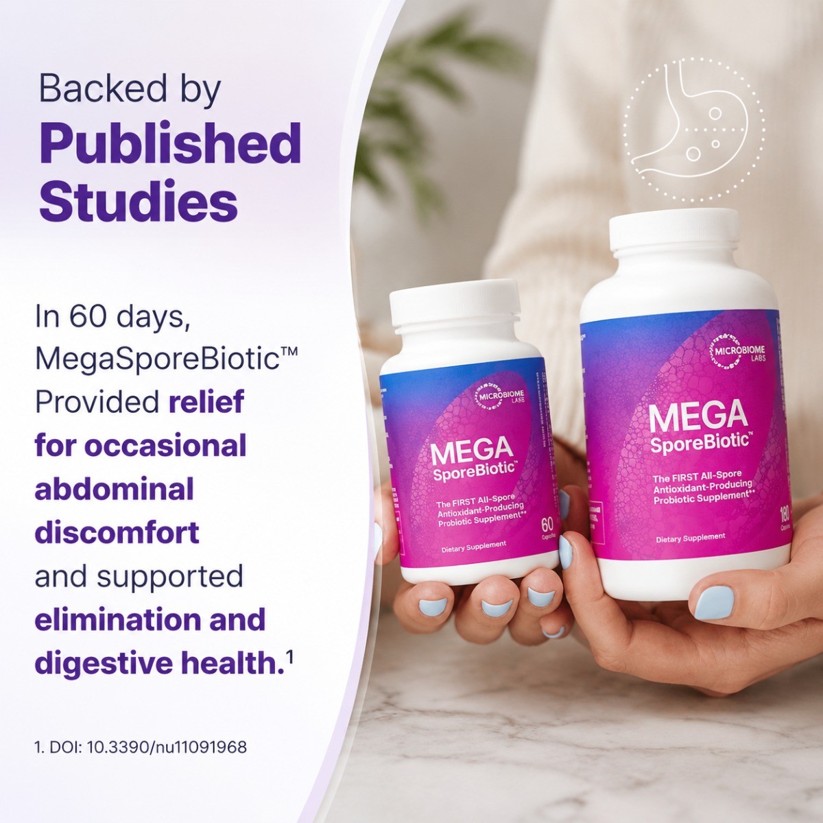 Microbiome Labs MegaSporeBiotic Probiotics 180 Capsules, Gut Digestive Health