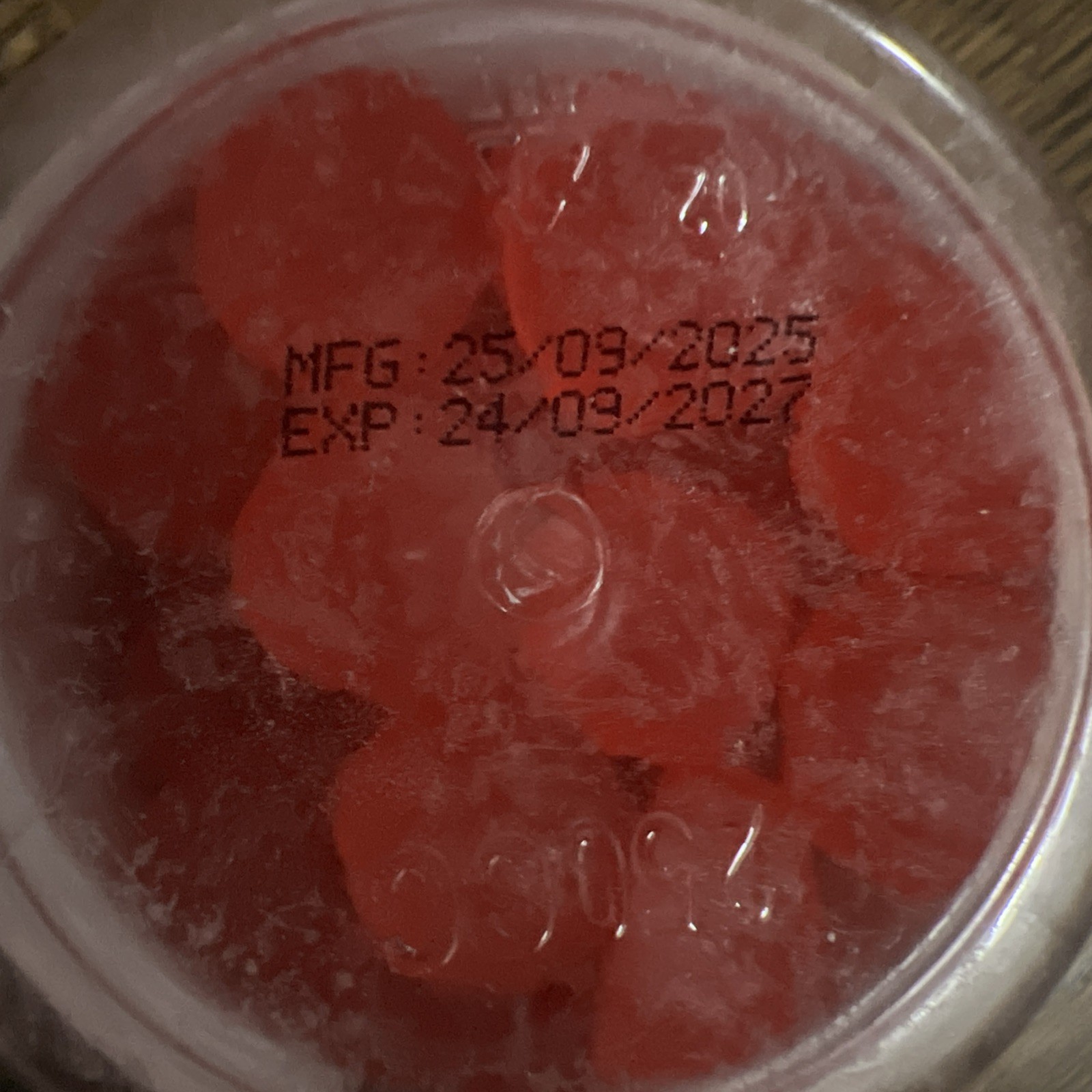 Gummies Raspberry Flavor -60 Count Plant Based Natural Expires 09/27