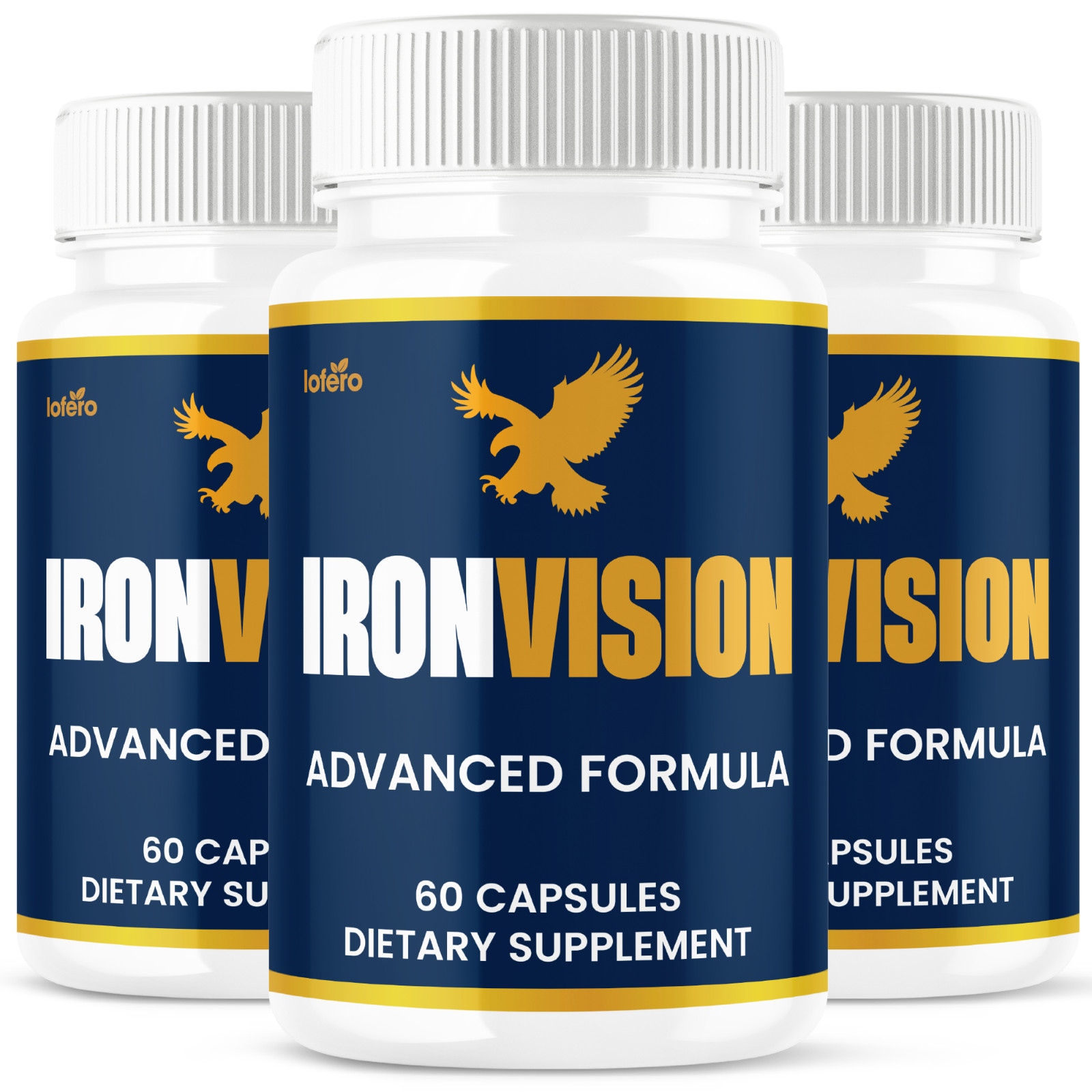 (3 Pack) Iron Vision Support Pills IronVision Healthy Eye Supplement (180ct)