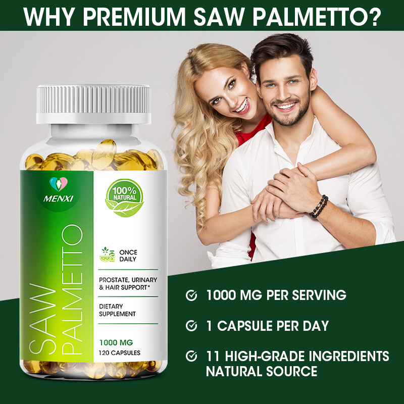 1/2/4Pack SAW PALMETTO Capsule 1000mg Prostate & Urinary Tract Health Supplement