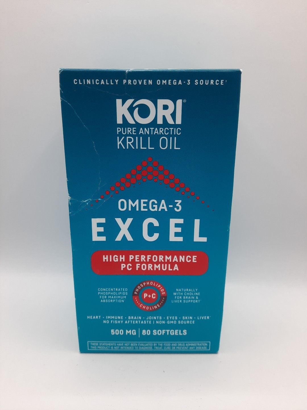 Kori Krill Oil 500mg Omega-3 Excel Supplements 80 SG Exp 02/2027