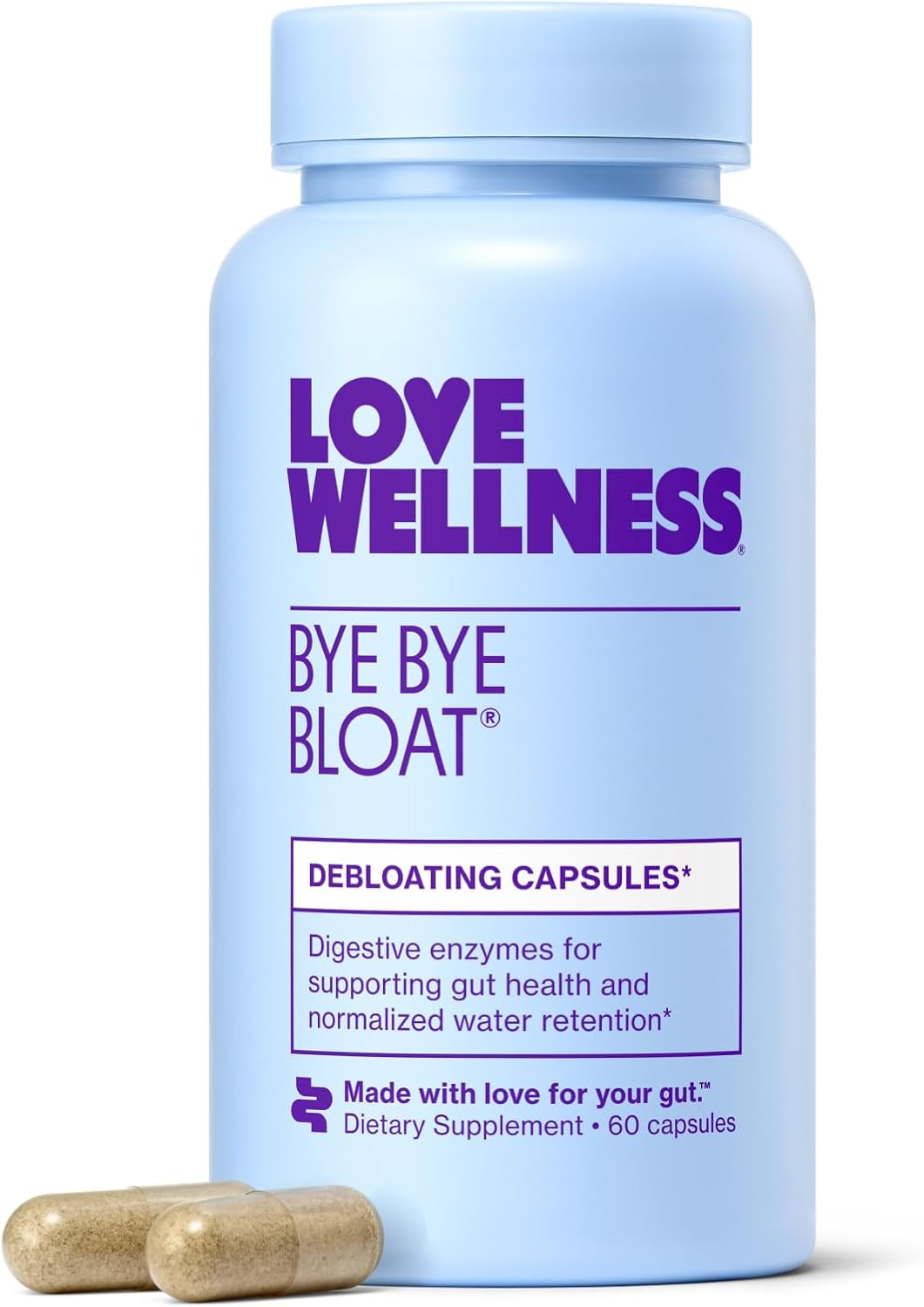 Love Wellness Bye Bye Bloat | Digestive Enzymes for Fast Acting Bloating Relief