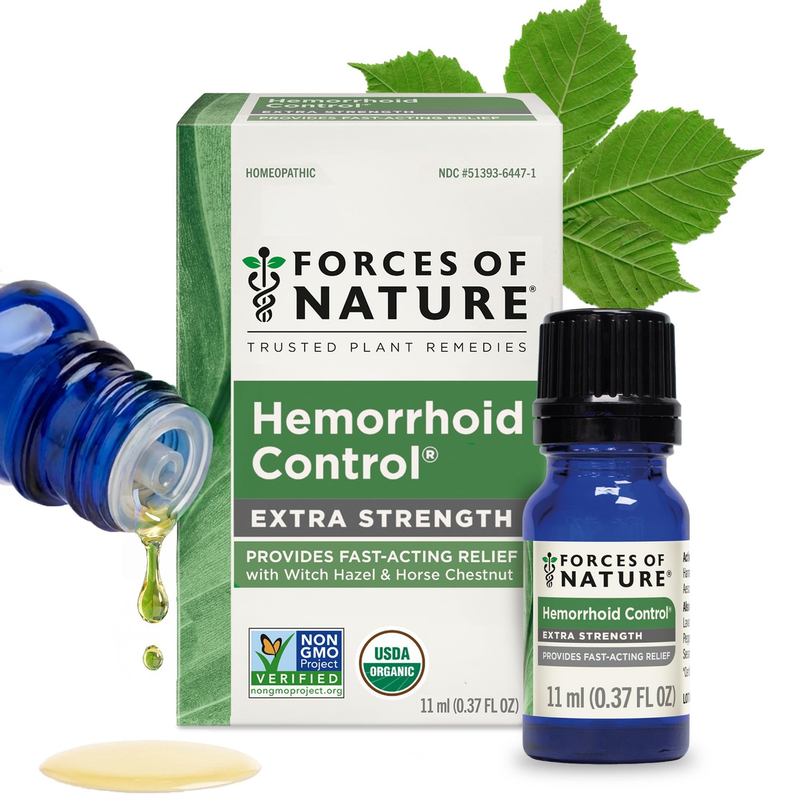 Forces of Nature Hemorrhoid Treatment, Extra Strength 0.37 Fl Oz, Organic Homeop