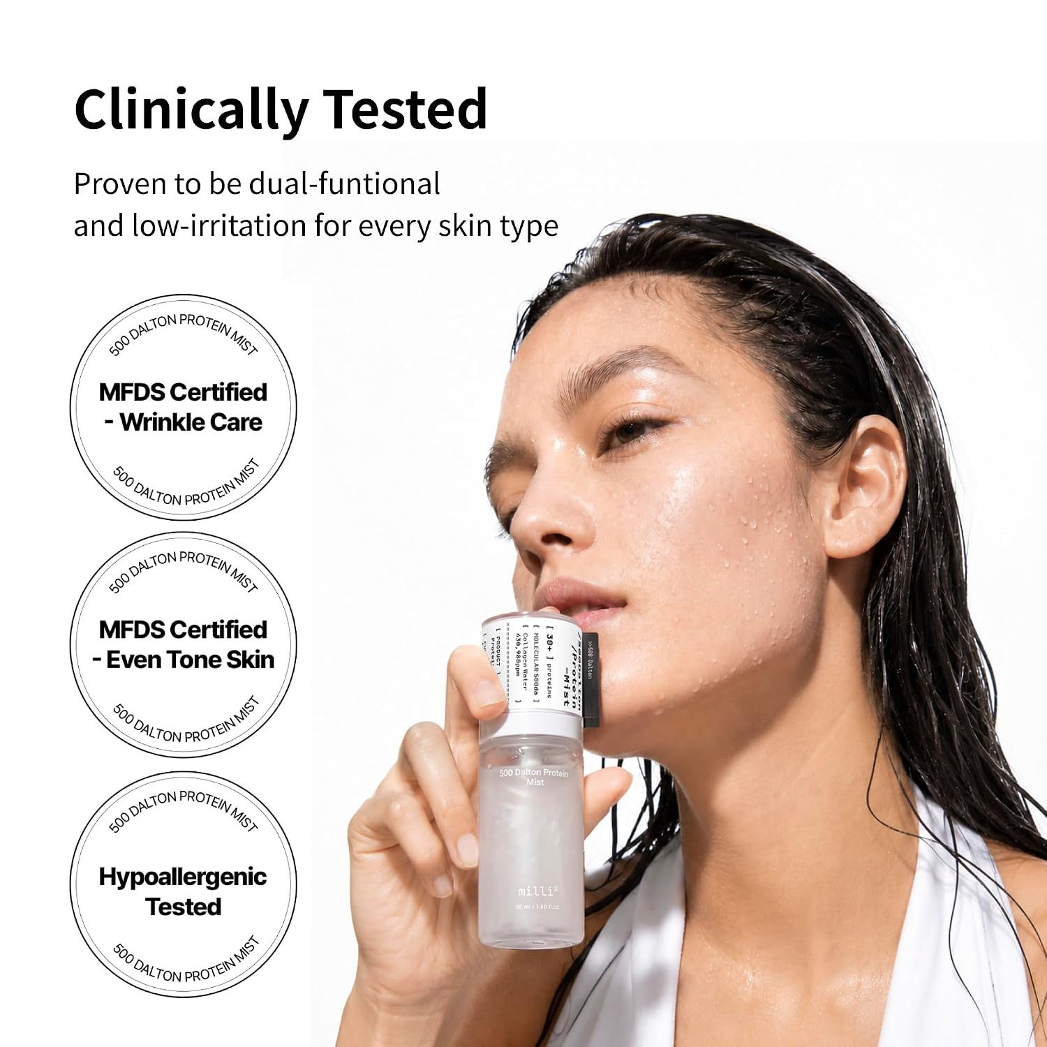 500 Dalton Protein Mist with 30 Collagen Peptides, 43% Collagen Complex, Korean