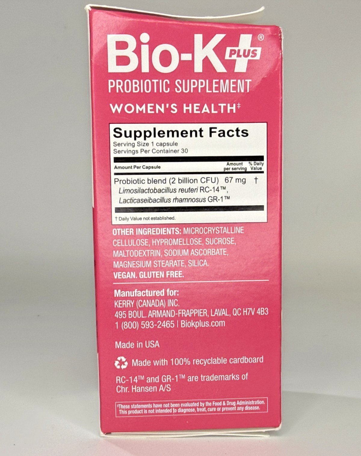Bio-K + PROBIOTIC for Women Vaginal+Urinary Tract Health – 30 Caps *EXP 07/2026*