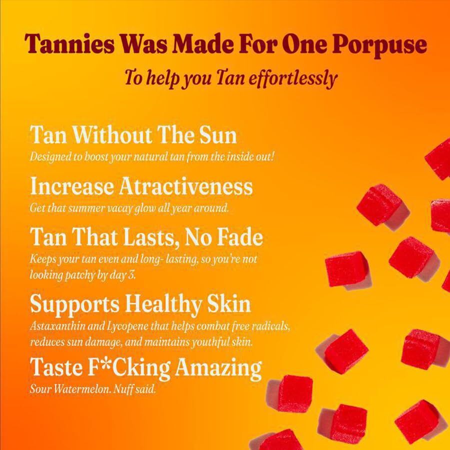 Daily Tanning Gummies Supplement – 60 Gummies 30-Day Supply