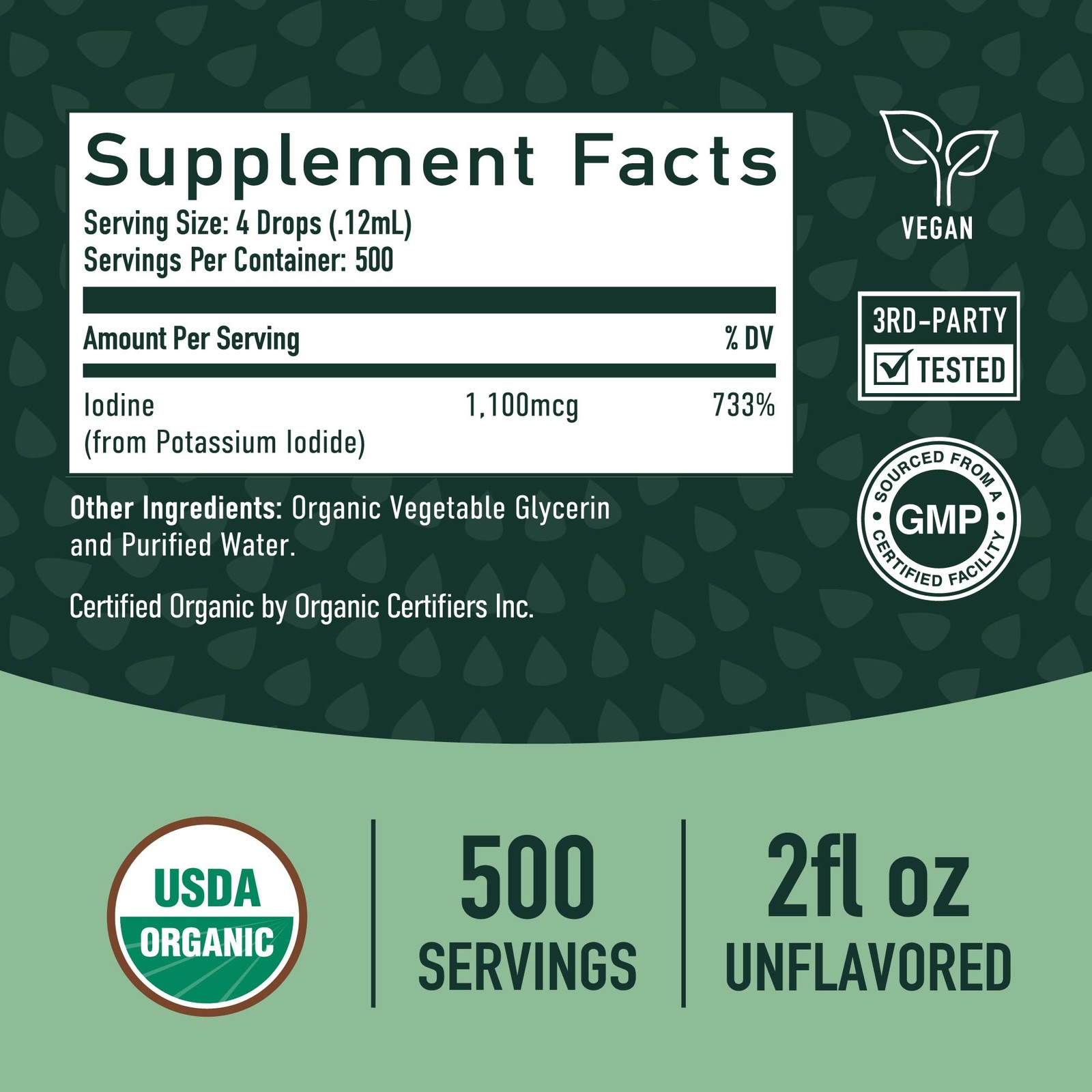 Organic Iodine Liquid for Thyroid Support | Nascent 2 Fl Oz (Pack of 1)