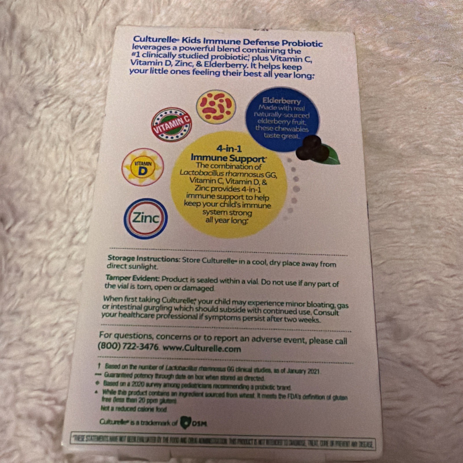 Culturelle Kids Probiotics Immune Defense Probiotic 30 Chewable Exp 08/2026+